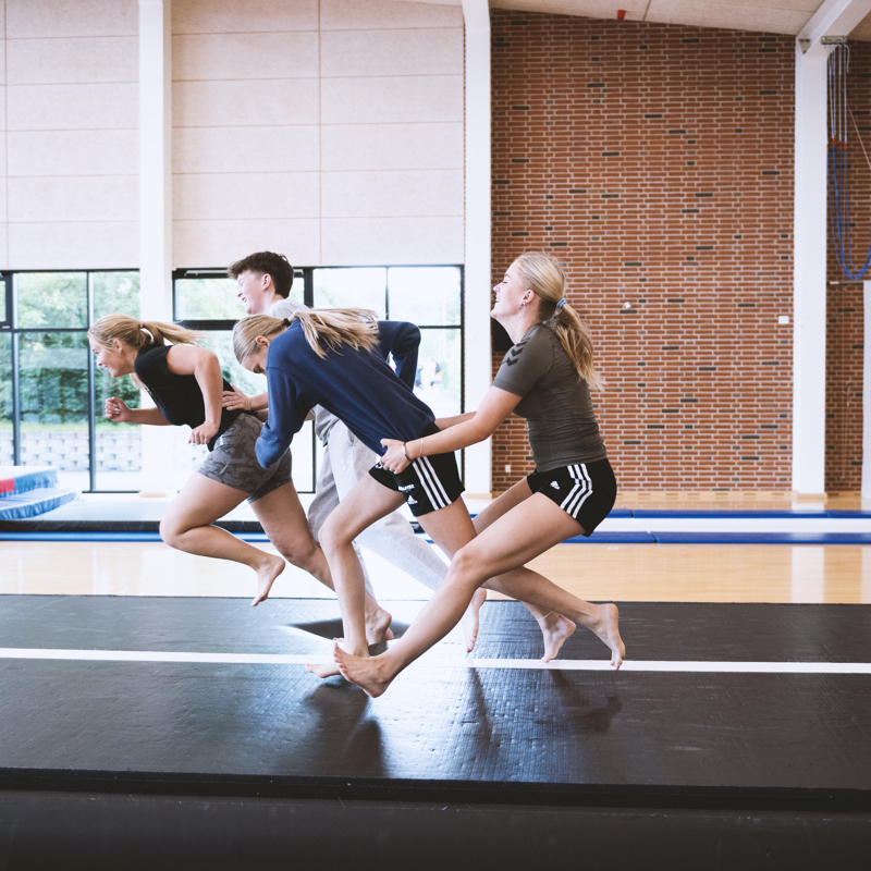 Gymnastik linje på Gudenaadalens efterskole. Fokus på Sundhed, motion og fællesskab. 