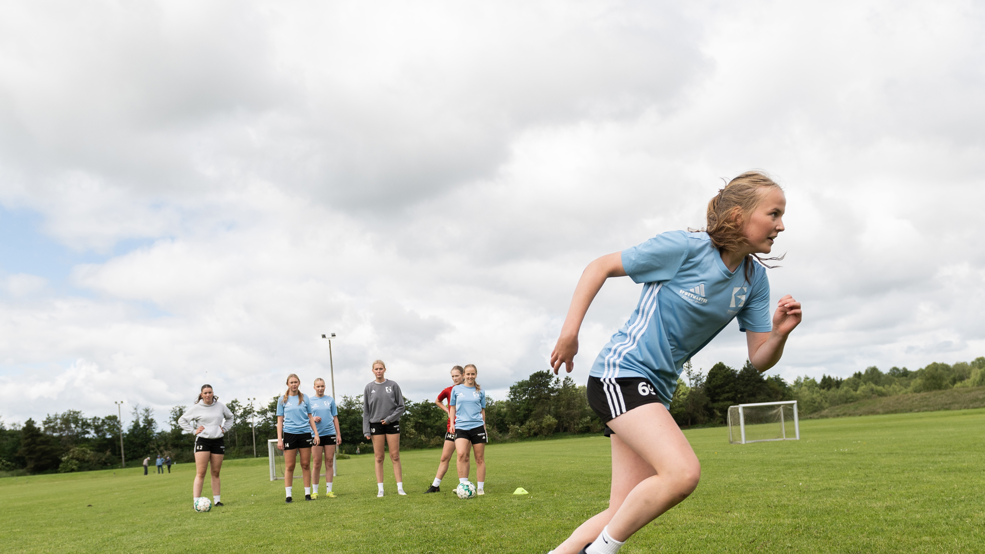 Fodboldlinje på Gudenaadalens efterskole. 